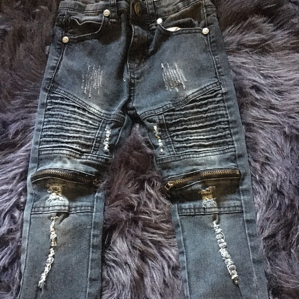 COPY - Toddler Black washed biker jeans